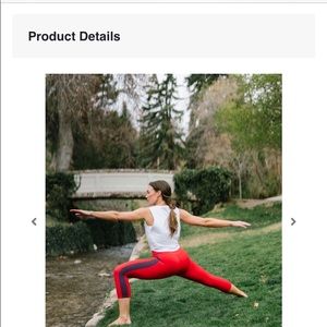 ZYIA Red Royalty Strip Light n Tight High Rise Crop 17”